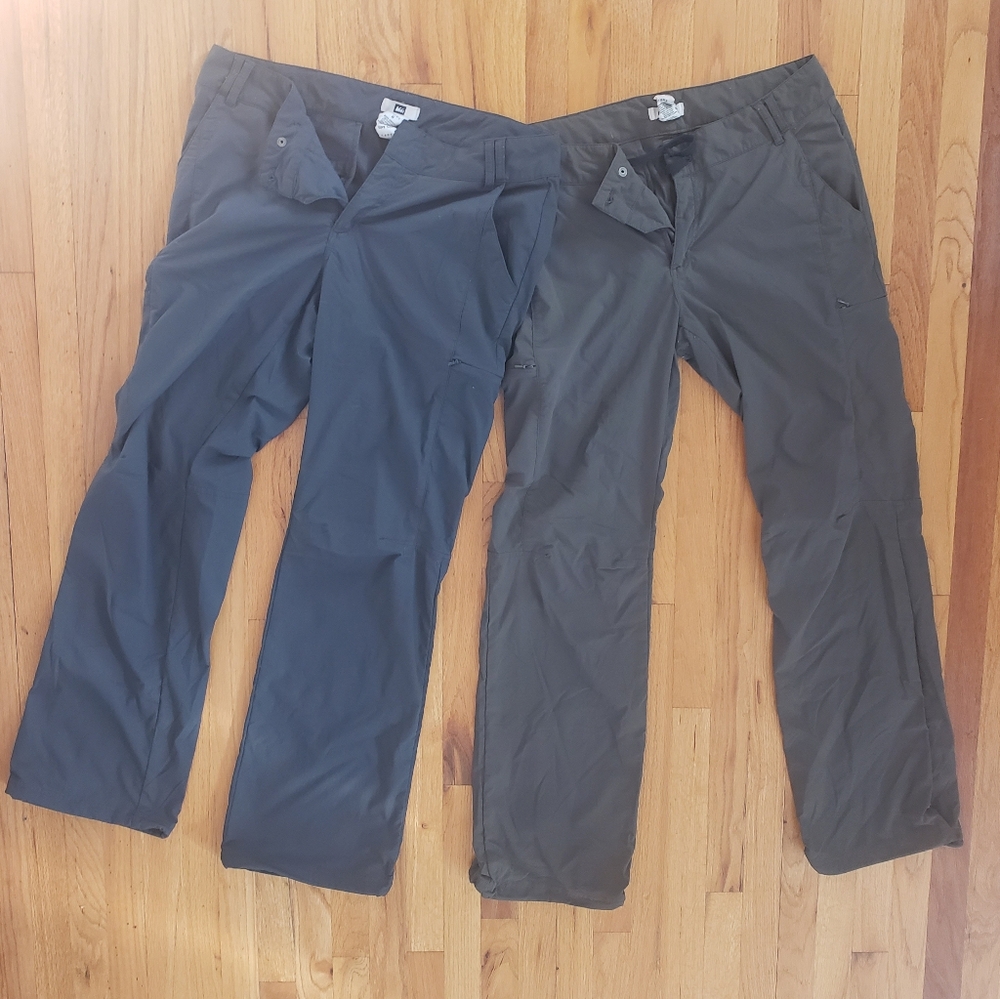 2 pairs REI hiking outdoor pants size 8